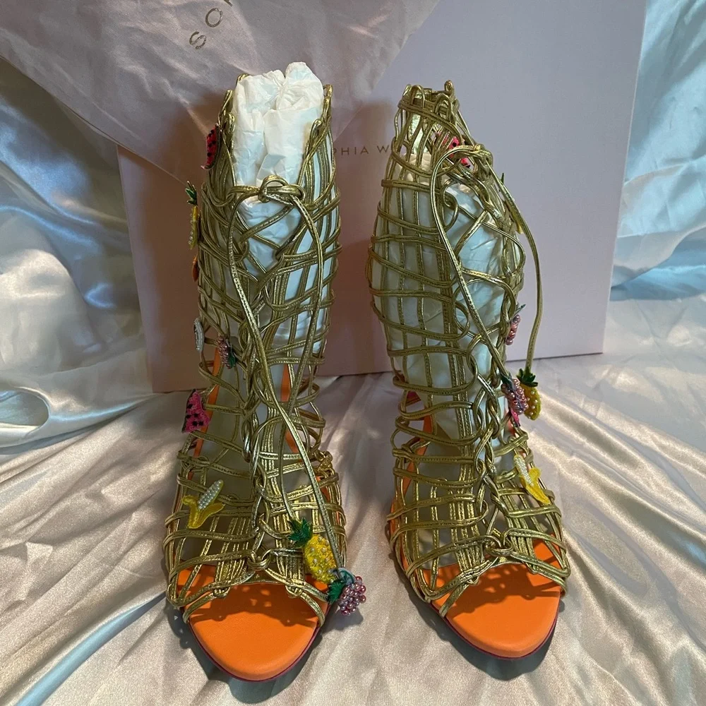 *BRAND NEW IN BOX* Sophia Webster Delphine Fruit Salad size 44 brand new - Picture 3 of 11